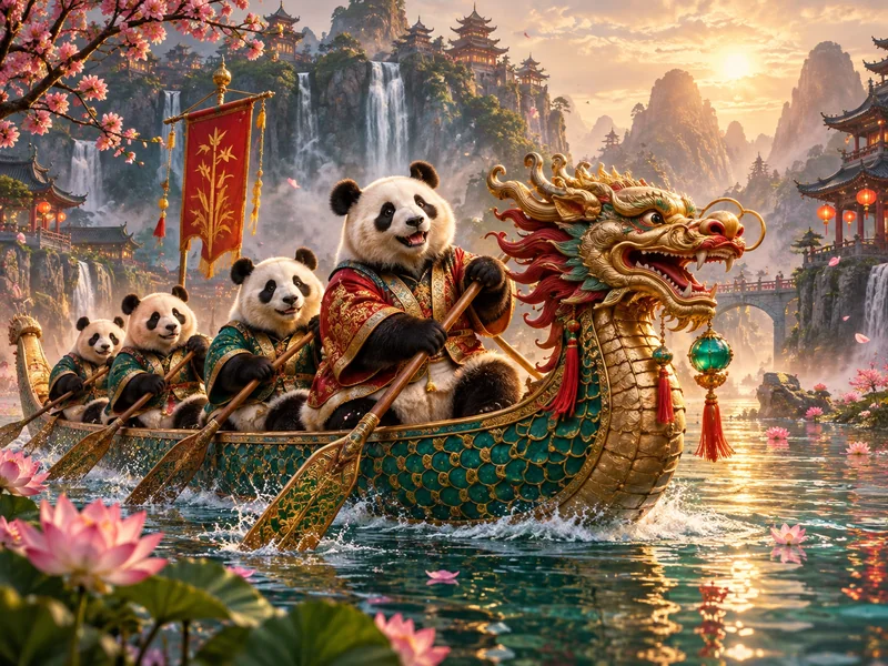 Panda Dragon Boat — သရုပ်ဖော်ပုံ