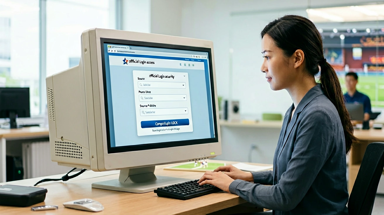 တရားဝင် login page တစ်ခုကို ဖုန်းဖြင့် စစ်ဆေးနေသည့် လက်တွေ့အသုံးပြုမှု အခင်းအကျင်း